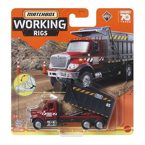 마텔 Matchbox International Workstar 7500 Dump Truck, Working Rigs 10/16 [red]