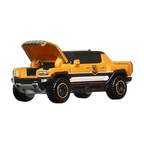 마텔 Matchbox Moving Parts 70 Years Special Edition Die-Cast Vehicle - HMV12 ~ Inspired by 2022 Hummer EV ~ 3/5 Orange and Black