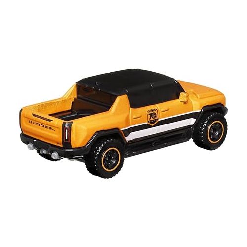 마텔 Matchbox Moving Parts 70 Years Special Edition Die-Cast Vehicle - HMV12 ~ Inspired by 2022 Hummer EV ~ 3/5 Orange and Black