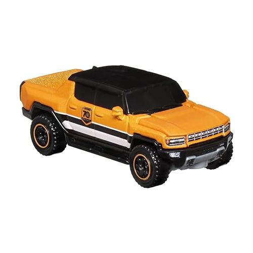 마텔 Matchbox Moving Parts 70 Years Special Edition Die-Cast Vehicle - HMV12 ~ Inspired by 2022 Hummer EV ~ 3/5 Orange and Black