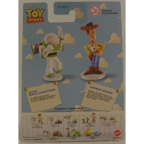 마텔 Mattel Disney / Pixar Toy Story Mini Figure Buddy Pack Sheriff Woody & Flyin Buzz Lightyear