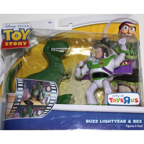 마텔 Mattel Toy Story TRU 4 Inch Basics 2 Pack- Buzz Lightyear and Rex