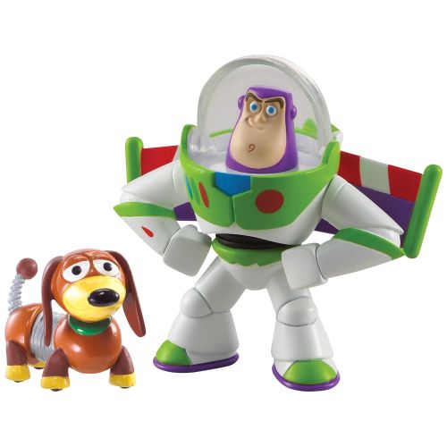 마텔 Mattel Disney/Pixar Toy Story 20th Anniversary Buzz Lightyear and Slinky Dog Figure Buddy 2-Pack