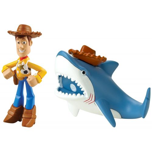 마텔 Mattel Disney/Pixar Toy Story 20th Anniversary Woody and Shark Figure Buddy 2-Pack