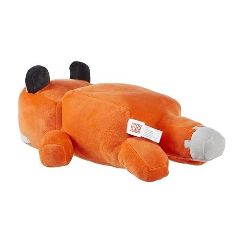 마텔 Mattel Minecraft Plush Fox 12-inch Stuffed Animal Figure, Floppy Soft Doll Inspired by Video Game Character, Collectible Toy