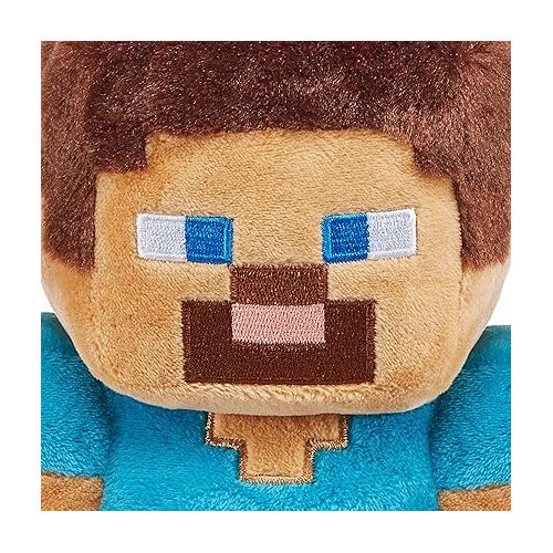 마텔 Mattel Minecraft Basic Plush Character Soft Dolls, Video Game-Inspired Collectible Toy Gifts for Kids & Fans Ages 3 Years Old & Up