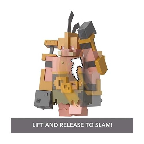 마텔 Mattel Minecraft Legends Action Figure, Portal Guard with Attack Action & Accessory, Collectible Toy, 3.25-inch