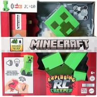 Mattel Minecraft Exploding RC Creeper with Lights & Sounds, 10 Explosion Particles, Game-Authentic Movement & DLC Code