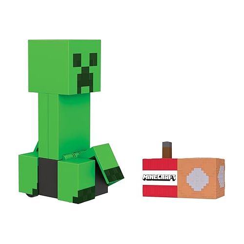 마텔 Mattel Minecraft Exploding RC Creeper with Lights & Sounds, 10 Explosion Particles, Game-Authentic Movement & DLC Code