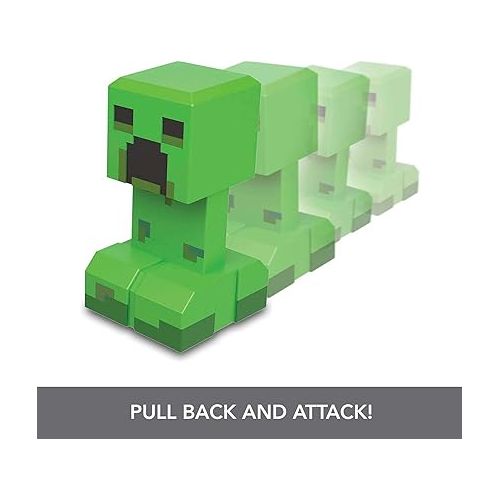 마텔 Mattel Minecraft Legends Action Figure 2-Pack, Creeper vs Piglin Bruiser Set, Attack & React Collectible Toys, 3.25-inch