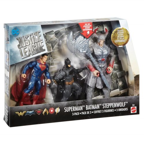 마텔 [아마존 핫딜]  [아마존핫딜]Mattel FGG57 DC - Justice League Movie Basis 15cm Actionfiguren, 3er Actionfigur Pack, Spielzeug ab 3 Jahren