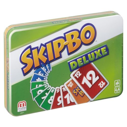 마텔 [아마존 핫딜]  [아마존핫딜]Mattel Games L3671 Skip-Bo Deluxe in Metalldose Kartenspiel, geeignet fuer 2 - 6 Spieler, Spieldauer ca. 30 Minuten, ab 7 Jahren