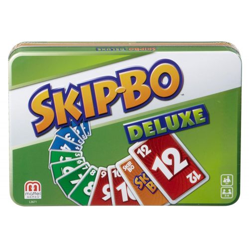 마텔 [아마존 핫딜]  [아마존핫딜]Mattel Games L3671 Skip-Bo Deluxe in Metalldose Kartenspiel, geeignet fuer 2 - 6 Spieler, Spieldauer ca. 30 Minuten, ab 7 Jahren