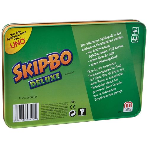 마텔 [아마존 핫딜]  [아마존핫딜]Mattel Games L3671 Skip-Bo Deluxe in Metalldose Kartenspiel, geeignet fuer 2 - 6 Spieler, Spieldauer ca. 30 Minuten, ab 7 Jahren