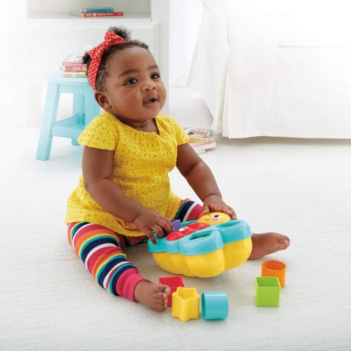 마텔 Fisher-Price Butterfly Shape Sorter, Six chunky, colorful shapes to sort  and help baby’s fine motor skills take flight