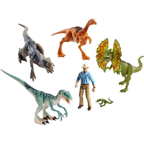 마텔 Mattel Jurassic World Details About Legacy Collection Dinosaur 6 Pack with Alan Grant Jurassic Park