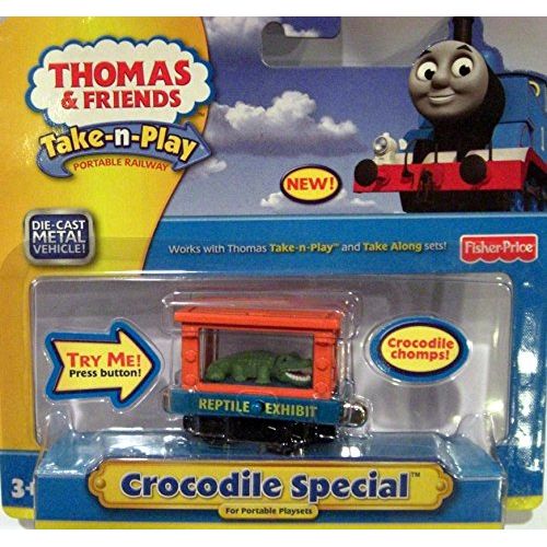 마텔 Mattel Fisher-Price Thomas & Friends Take-n-Play CROCODILE SPECIAL Die-Cast Metal Vehicle Cargo Car