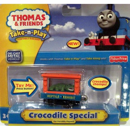 마텔 Mattel Fisher-Price Thomas & Friends Take-n-Play CROCODILE SPECIAL Die-Cast Metal Vehicle Cargo Car