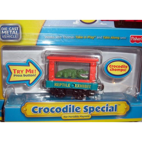 마텔 Mattel Fisher-Price Thomas & Friends Take-n-Play CROCODILE SPECIAL Die-Cast Metal Vehicle Cargo Car