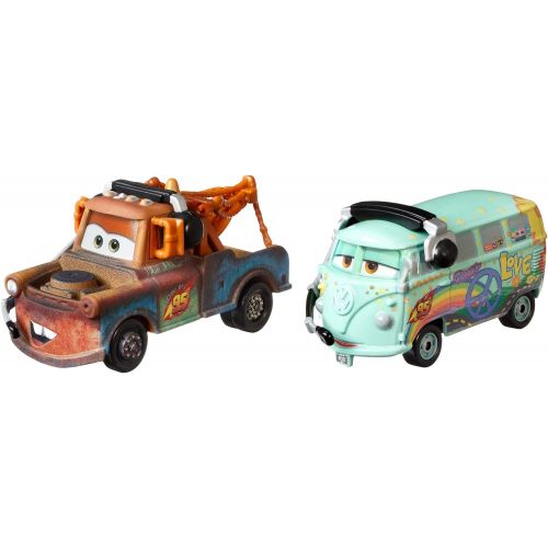 마텔 Mattel Cars Disney Pixar Race Team Mater & Fillmore with Headset 2 Pack