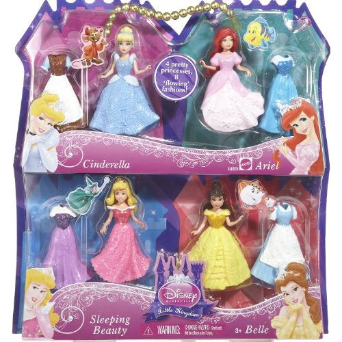 마텔 Mattel Disney Princess Favorite Moments 4 Pack Gift set Styles May Vary