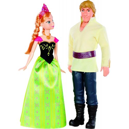 마텔 Mattel Disney Frozen Anna and Kristoff Doll, 2 Pack