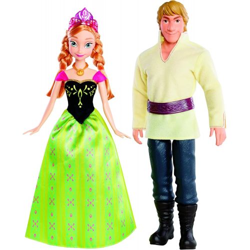 마텔 Mattel Disney Frozen Anna and Kristoff Doll, 2 Pack