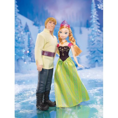 마텔 Mattel Disney Frozen Anna and Kristoff Doll, 2 Pack