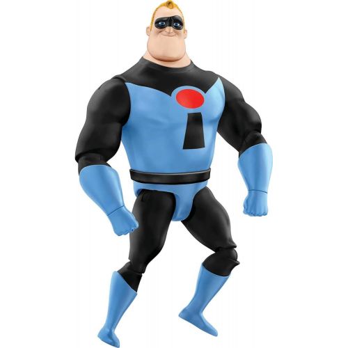 마텔 Mattel Disney Pixar The Incredibles Mr. Incredible Action Figure 8 in Tall, Highly Posable in Blue Glory Days Suit, Authentic Detail, Movie Toy Gift for Collectors & Kids