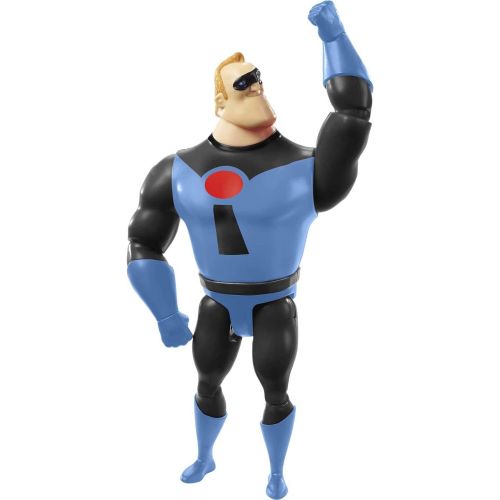 마텔 Mattel Disney Pixar The Incredibles Mr. Incredible Action Figure 8 in Tall, Highly Posable in Blue Glory Days Suit, Authentic Detail, Movie Toy Gift for Collectors & Kids