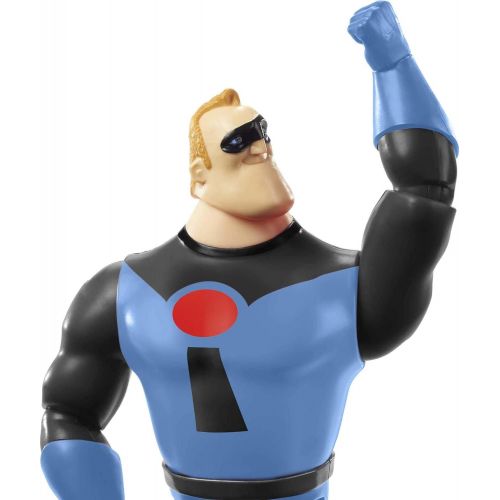 마텔 Mattel Disney Pixar The Incredibles Mr. Incredible Action Figure 8 in Tall, Highly Posable in Blue Glory Days Suit, Authentic Detail, Movie Toy Gift for Collectors & Kids