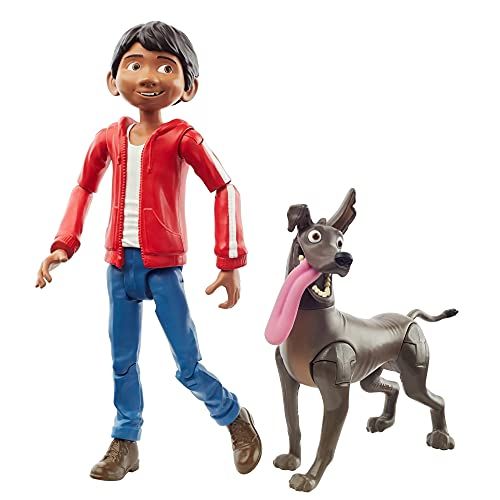 마텔 Mattel Disney Pixar Coco Miguel Action Figure, 5.6 in Movie Character Toy with 3.6 in Dante Dog Figure, Highly Posable with Authentic Design, Gift for Ages 3 Years Old & Up