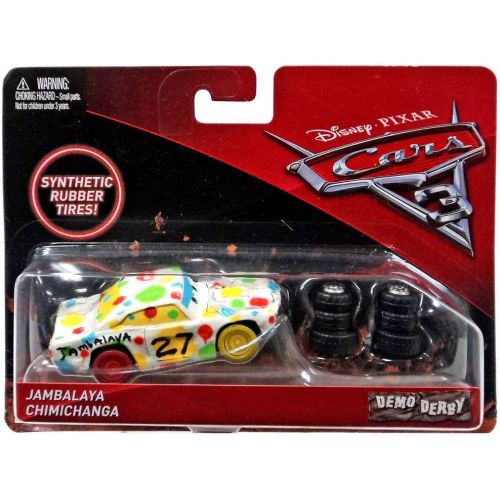 마텔 Mattel Disney/Pixar Cars 3 Demo Derby Jambalaya Chimichanga with Synthetic Rubber Tires Die Cast Vehicle