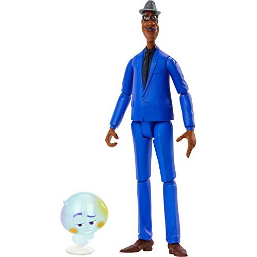 마텔 Mattel Pixar Disney Soul Joe Gardner Action Figure 8 in Tall Movie Character Toy with 2 in 22 Figure, Highly Posable with Authentic Look, Gift Fans & Collectors