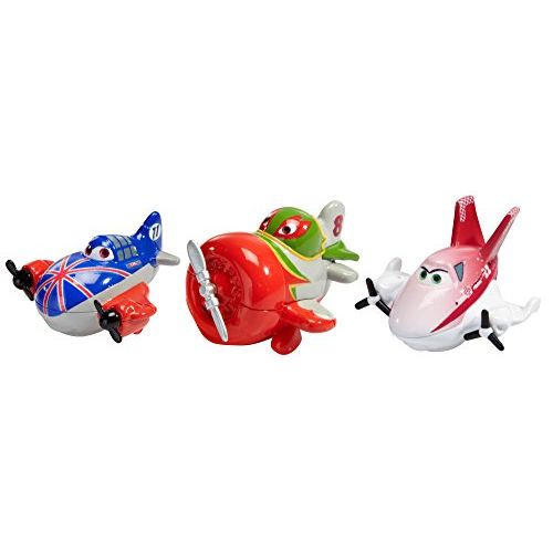 마텔 Mattel Disney Planes Micro Drifters 6, 3 Pack