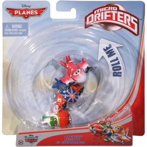 마텔 Mattel Disney Planes Micro Drifters 6, 3 Pack