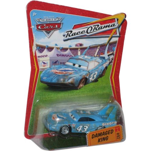 마텔 Mattel Disney / Pixar CARS Movie 1:55 Die Cast Car Series 4 Race O Rama Damaged King