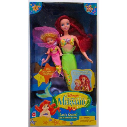 마텔 Mattel DISNEY The Little Mermaid : LETS SWIM Ariel & Merbaby