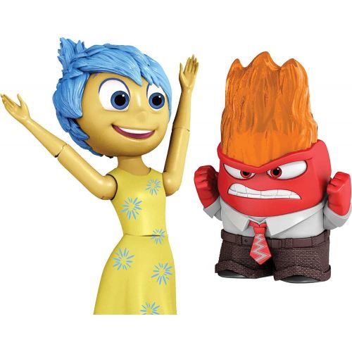 마텔 Mattel Disney Pixar Inside Out Anger & Joy Action Figures, Highly Posable with Authentic Detail, Collectible Movie Toy, Kids Gift Ages 3 Years & Older