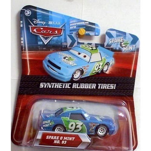 마텔 Mattel Disney / Pixar CARS Movie Exclusive Die Cast Car with Synthetic Rubber Tires Spare O Mint, 1:55 Scale