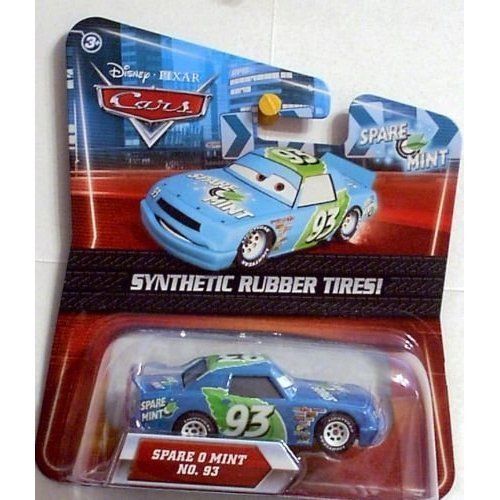 마텔 Mattel Disney / Pixar CARS Movie Exclusive Die Cast Car with Synthetic Rubber Tires Spare O Mint, 1:55 Scale