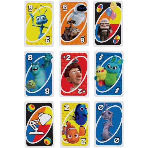 마텔 Mattel Games UNO Pixar 25th Anniversary Card Game with 112 Cards & Instructions in Storage Tin for Players 7 Years & Older, Gift for Kid, Family & Adult Game Night [Amazon Exclusive]