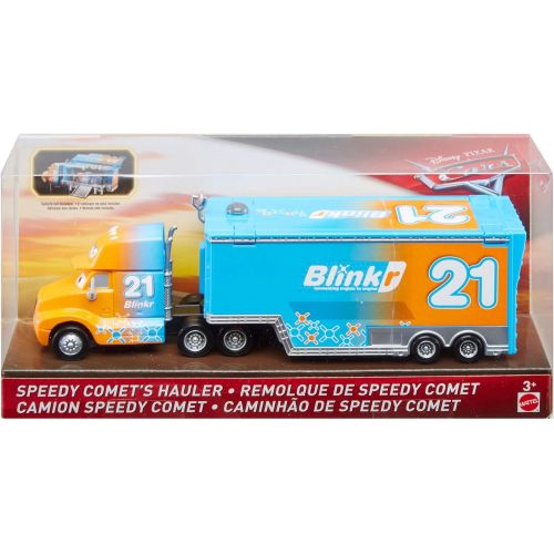 마텔 Mattel Cars Disney Pixar Blinkr #21 Speedy Comets Hauler