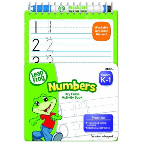 마텔 [아마존베스트]Mattel Leapfrog Numbers Dry Erase Activity Book for Grades K-1 with Washable Dry Erase Marker (19451)