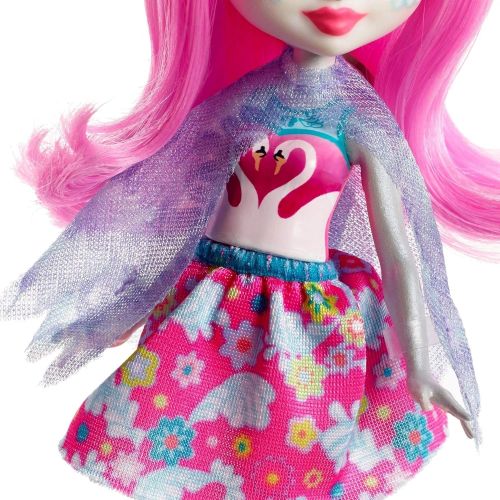 마텔 Mattel ENCHANTIMALS SAFFI SWAN DOLL & POISE FIGURE