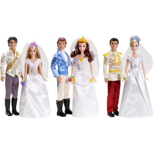 마텔 Mattel Disney Princess Fairytale Wedding 6-Doll Gift Set