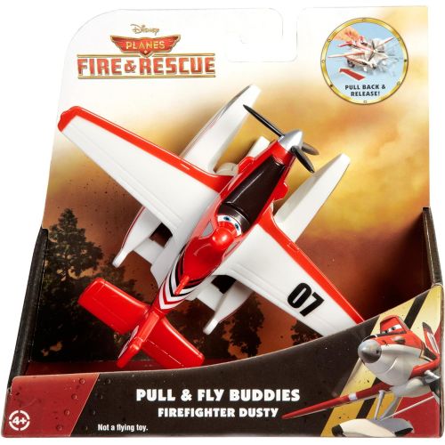 마텔 Mattel Disney Planes: Fire & Rescue Pull & Fly Firefighter Dusty Vehicle