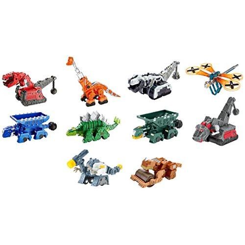 마텔 Dinotrux Diecast (10 Pack) Ty Rux, Scoot, Garby, Skya, Dragonflopter, Ton-Ton, Pounder, Rollodon, Claw Tail D-Structs, Battle Armor Ty Rux