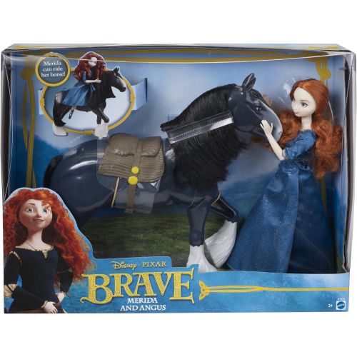 마텔 Mattel DisneyPixar Brave Merida & Angus Giftset