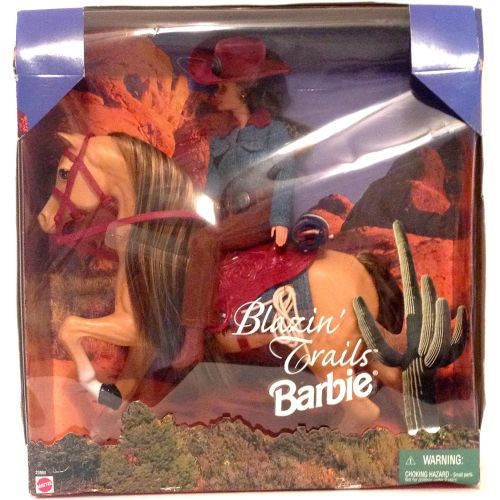 마텔 Mattel Blazin Trails Barbie with Horse